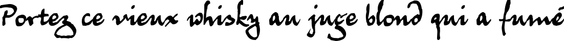 Пример написания шрифтом Juergen текста на французском Пример написания шрифтом Juergen текста на французском