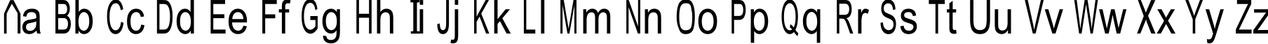 Пример написания английского алфавита шрифтом JuliaSoft Special Font N4