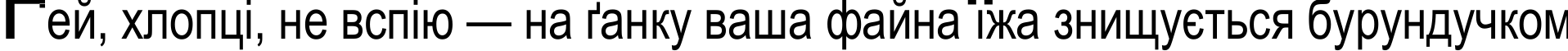 Пример написания шрифтом JuliaSoft Special Font W текста на украинском
