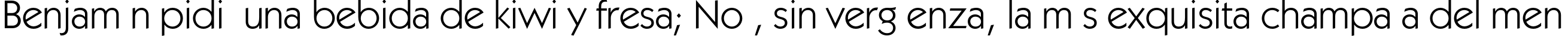 Пример написания шрифтом KabelC Book текста на испанском