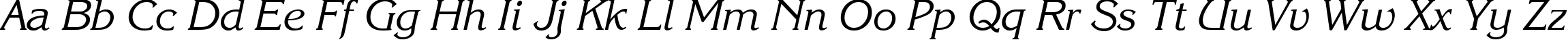 Пример написания английского алфавита шрифтом Karina Italic Пример написания английского алфавита шрифтом Karina Italic