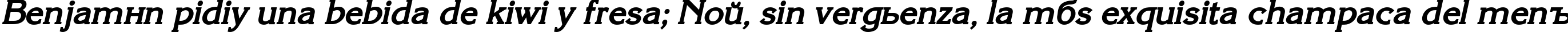 Пример написания шрифтом KarinaC BoldItalic текста на испанском
