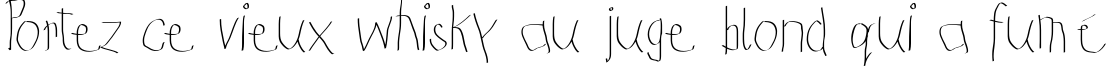 Пример написания шрифтом KidsFirstPrintFont текста на французском