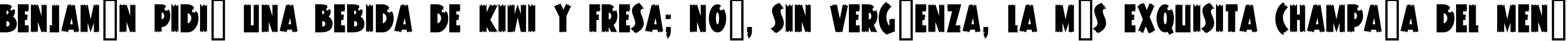 Пример написания шрифтом Knuckle Sandwich Classic текста на испанском Пример написания шрифтом Knuckle Sandwich Classic текста на испанском