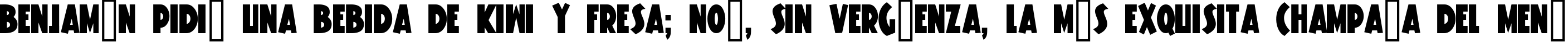 Пример написания шрифтом Knuckle Sandwich текста на испанском
