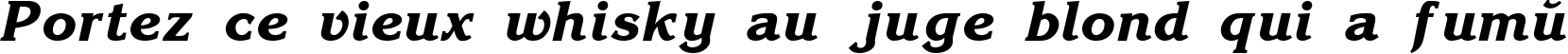 Пример написания шрифтом Korinna Bold-Italic текста на французском