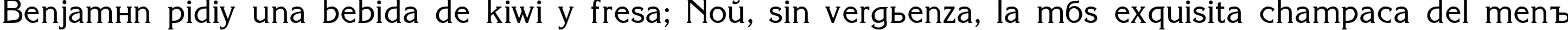 Пример написания шрифтом Korinna текста на испанском Пример написания шрифтом Korinna текста на испанском