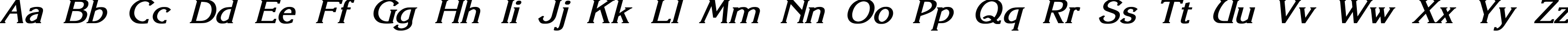 Пример написания английского алфавита шрифтом Korinna_SU Bold Italic