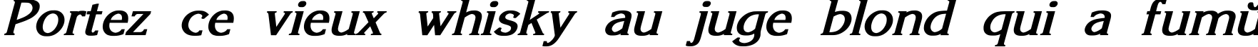 Пример написания шрифтом Korinna_SU Bold Italic текста на французском