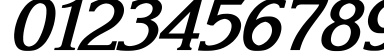 Пример написания цифр шрифтом Korinna_SU Bold Italic