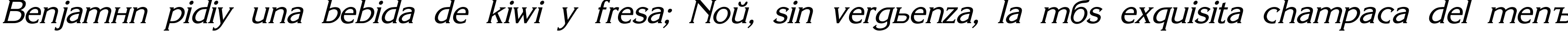 Пример написания шрифтом Korinna_SU Italic текста на испанском Пример написания шрифтом Korinna_SU Italic текста на испанском