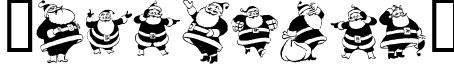 Пример написания цифр шрифтом KR Eight Santas