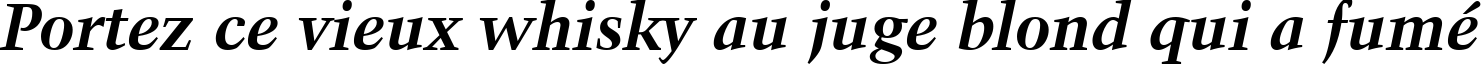 Пример написания шрифтом Kuenstler 480 Bold Italic BT текста на французском