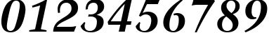 Пример написания цифр шрифтом Kuenstler 480 Bold Italic BT