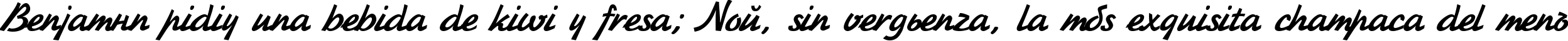 Пример написания шрифтом KursivC Bold текста на испанском Пример написания шрифтом KursivC Bold текста на испанском