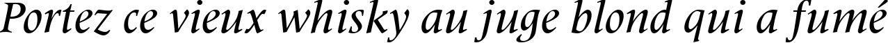 Пример написания шрифтом Latin 725 Medium Italic BT текста на французском