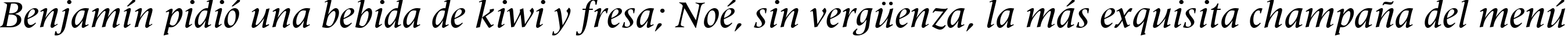Пример написания шрифтом Latin 725 Medium Italic BT текста на испанском