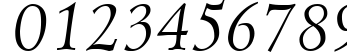 Пример написания цифр шрифтом LazurskiCTT Italic