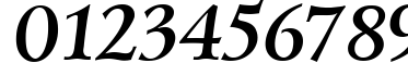 Пример написания цифр шрифтом Lazursky Bold Italic:001.001