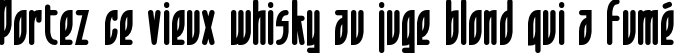 Пример написания шрифтом LeafletBold текста на французском