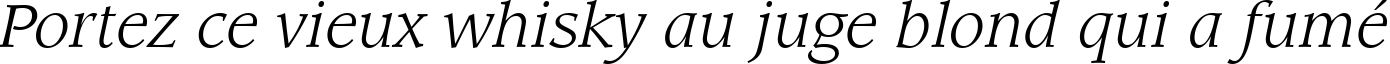 Пример написания шрифтом Leawood Book Italic BT текста на французском