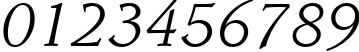 Пример написания цифр шрифтом Leawood Book Italic BT