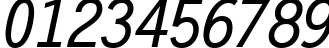 Пример написания цифр шрифтом Letter Gothic Bold Italic