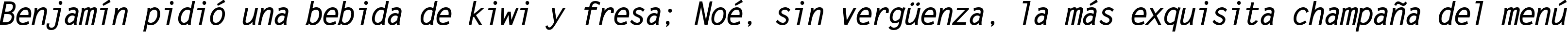 Пример написания шрифтом Letter Gothic Bold Italic текста на испанском