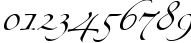 Пример написания цифр шрифтом LinotypeZapfino Two Пример написания цифр шрифтом LinotypeZapfino Two