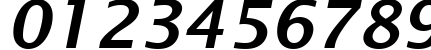 Пример написания цифр шрифтом Lucida Sans Demibold Italic