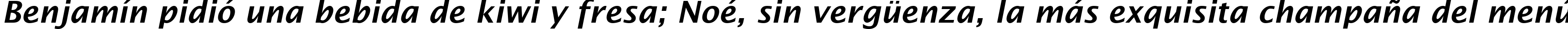 Пример написания шрифтом Lucida Sans Demibold Italic текста на испанском