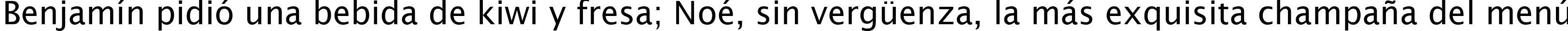 Пример написания шрифтом Lucida Sans Regular текста на испанском Пример написания шрифтом Lucida Sans Regular текста на испанском
