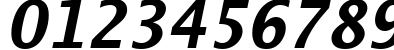Пример написания цифр шрифтом Lucida Sans Typewriter Bold Oblique