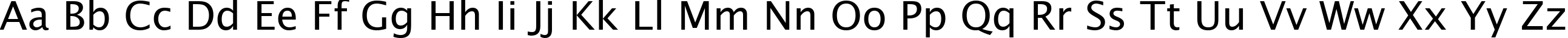 Пример написания английского алфавита шрифтом Lucida Sans Unicode