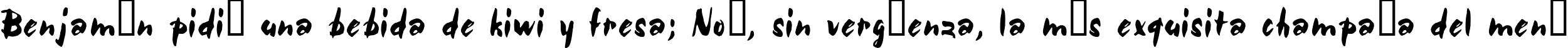 Пример написания шрифтом m_Bolid текста на испанском