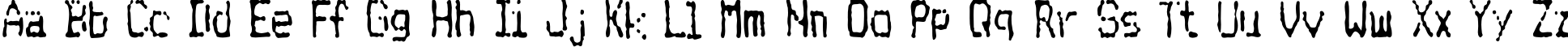 Пример написания английского алфавита шрифтом MatrixDot-Condensed Пример написания английского алфавита шрифтом MatrixDot-Condensed