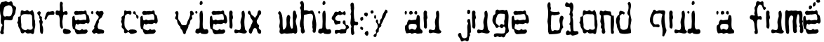 Пример написания шрифтом MatrixDot-Condensed текста на французском Пример написания шрифтом MatrixDot-Condensed текста на французском