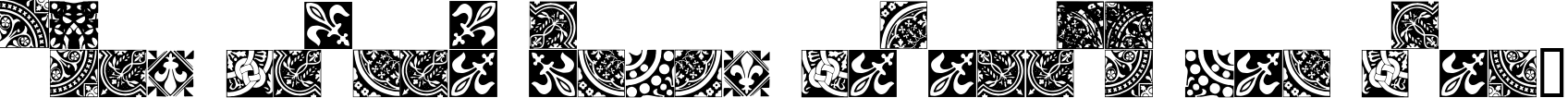 Пример написания шрифтом Medieval Tiles I текста на французском