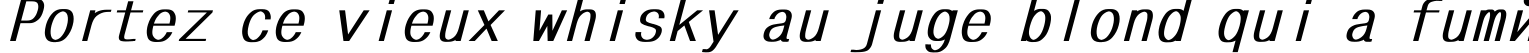 Пример написания шрифтом MonoCondensed Bold Italic текста на французском