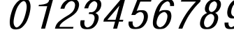 Пример написания цифр шрифтом MonoCondensed Bold Italic