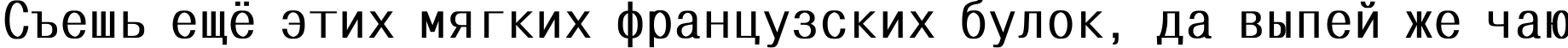 Пример написания шрифтом MonoCondensed Bold текста на русском