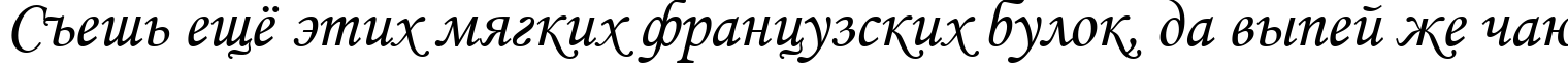 Пример написания шрифтом Monotype Corsiva текста на русском