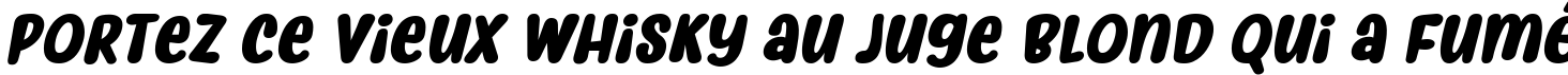 Пример написания шрифтом Myfrida Bold Italic текста на французском
