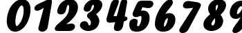 Пример написания цифр шрифтом Myfrida Bold Italic