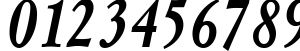 Пример написания цифр шрифтом Mysl Narrow Bold Italic:001.001