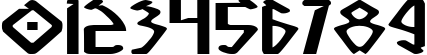 Пример написания цифр шрифтом Native Alien Extended