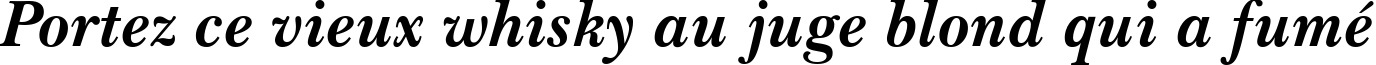 Пример написания шрифтом New Baskerville Bold Italic BT текста на французском