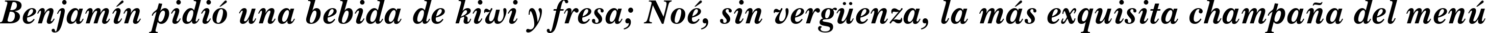 Пример написания шрифтом New Baskerville Bold Italic BT текста на испанском