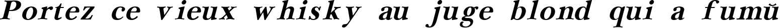 Пример написания шрифтом NewBaskerville Cyrillic Bold Italic текста на французском