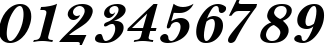 Пример написания цифр шрифтом NewBaskerville Cyrillic Bold Italic